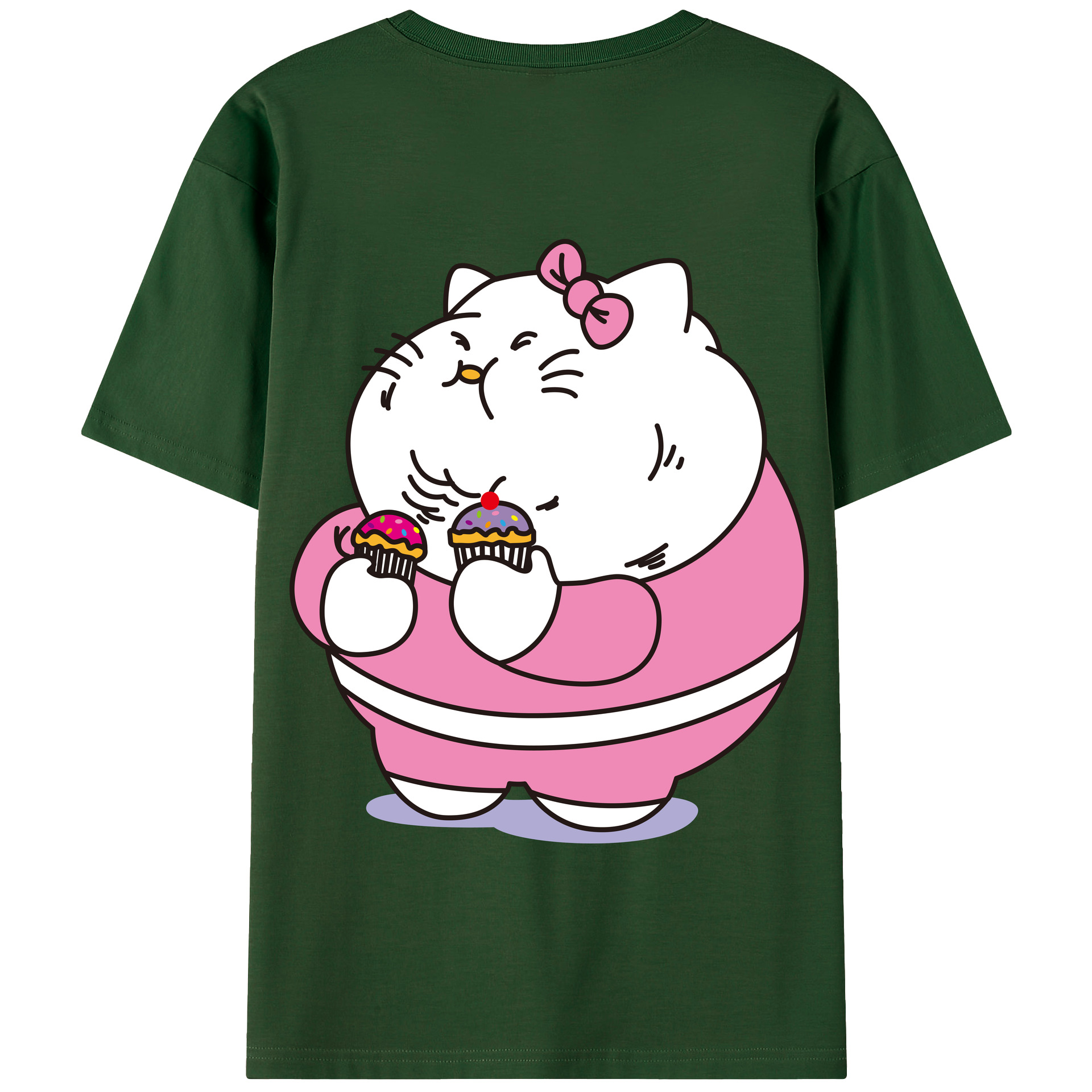 （画像用） Hello Kitty ハローキティ 綿100％半袖Tシャツ（背面プリント）